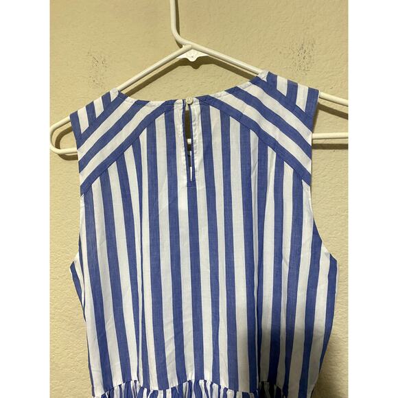 J.Crew Dress Size 2 Striped Midi Cotton Pockets Preppy Work Factory Outlet NWT - Picture 6 of 10